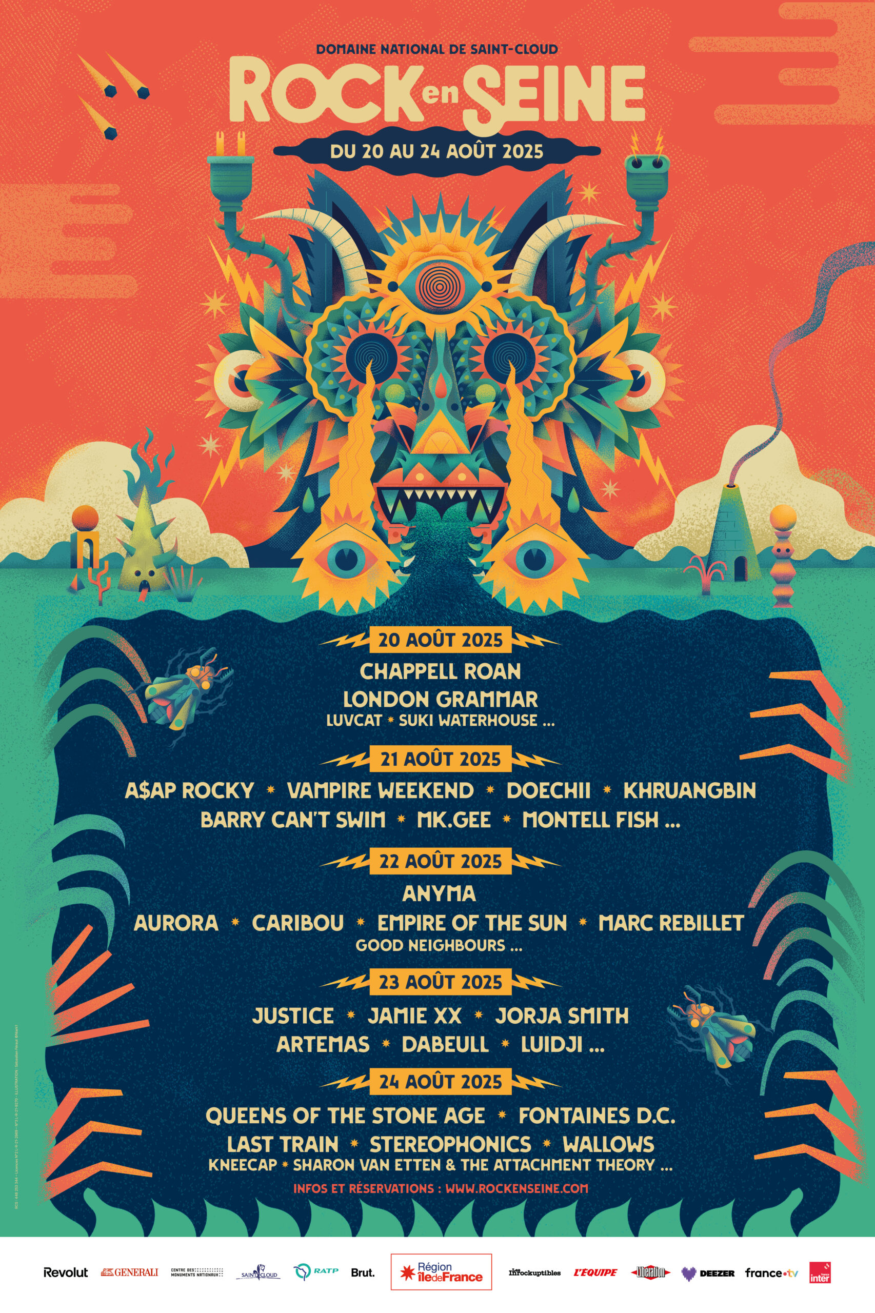Festival Rock en Seine 2025 - affiche